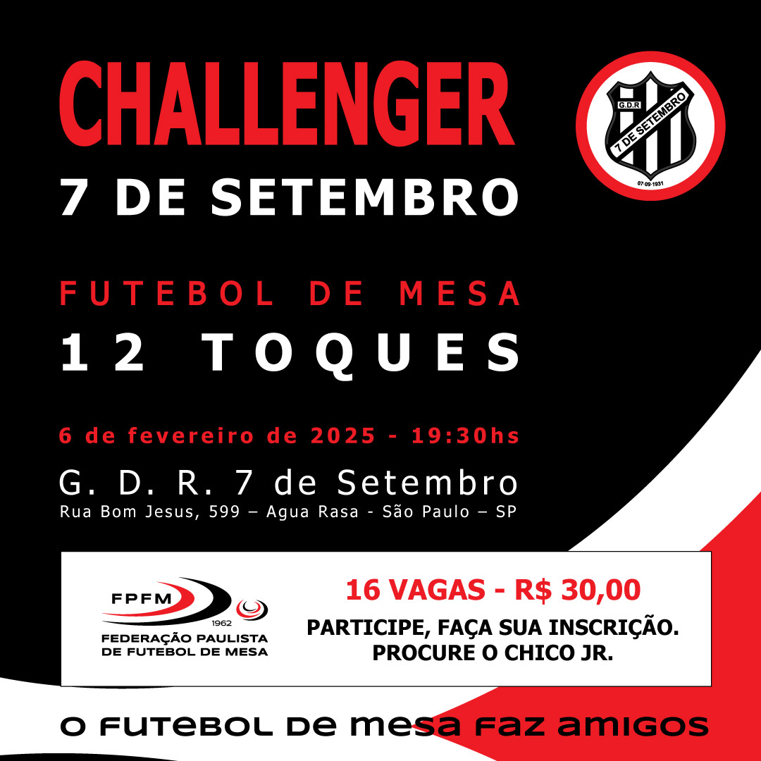 Challenger Confedera O Brasileira De Futebol De Mesa