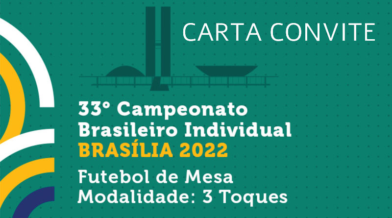 33º Campeonato Brasileiro Individual – Carta Convite