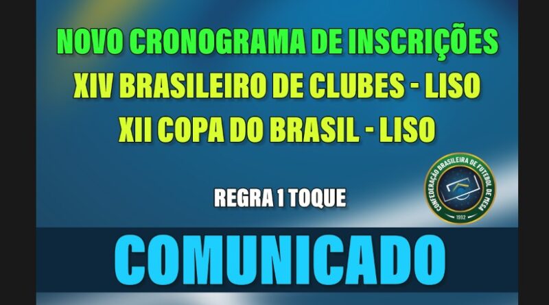 Novo Cronograma de Inscrições