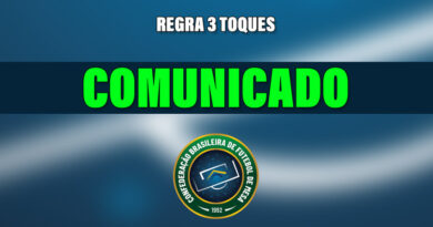 Comunicado oficial do novo Diretor da regra 3 Toques